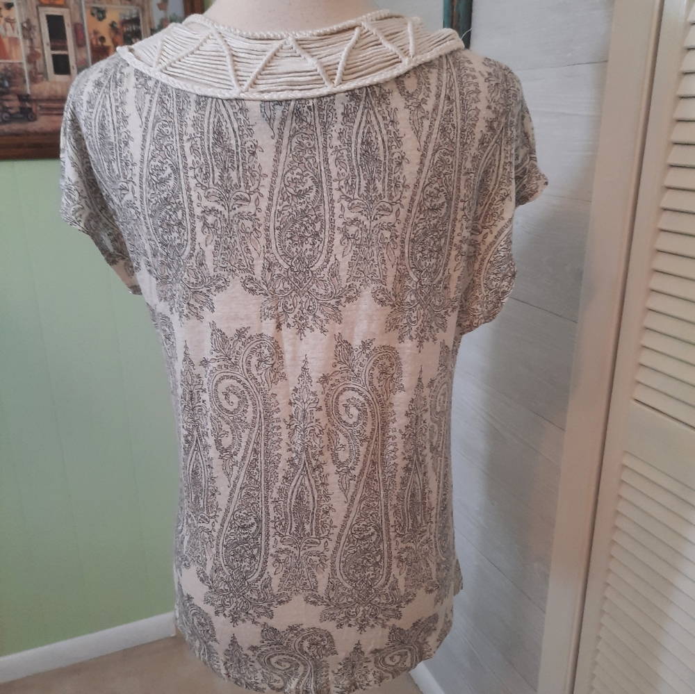 Lucky Brand macrame top blouse small *4 - Picture 3 of 4